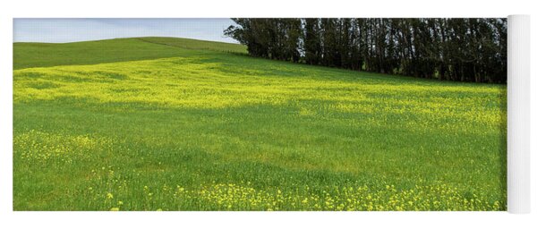 Rolling Hills With Blooming Wildflowers Yoga Mat