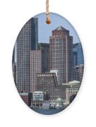 Boston Skyline by the Water Ornament