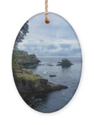 Rugged Coastal Landscape with Cliffs Ornament