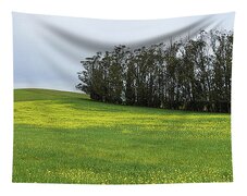 Rolling Hills With Blooming Wildflowers Tapestry
