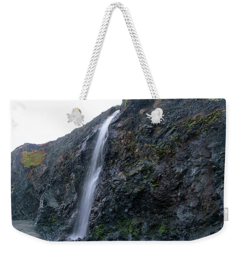 Secluded Coastal Waterfall Cascade Weekender Tote Bag