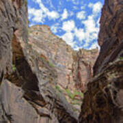 Majestic Canyon Sky View In The Narrows Art Print