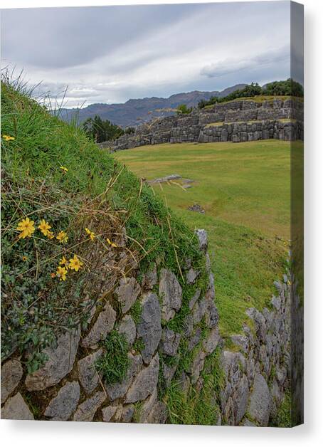 Saqsaywaman in Cusco Peru Canvas Art Print by Brandon Wichmann