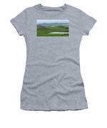 Tranquil Green Hills And Distant Sea Women's T-Shirt