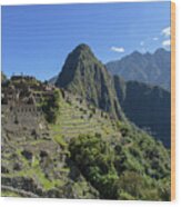 Machu Picchu In Sunlit Splendor Wood Print