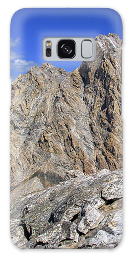 Majestic Mountain Peak Under Clear Skies Galaxy Case