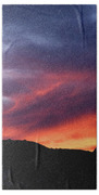 Vivid Twilight over Rocky Silhouette Bath Towel