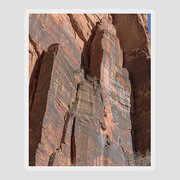Towering Desert Sandstone Cliffs In Zion National Park Sticker