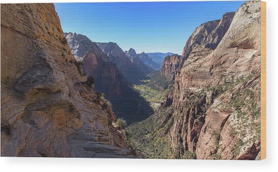 Breathtaking Zion Canyon View Wood Print
