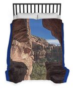 Canyon View Framed By Rocky Cliffs Duvet Cover