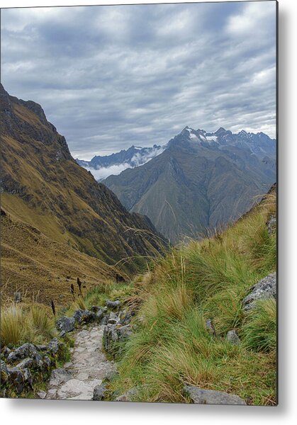 Trail Through Majestic Mountain Landscape To Dead Woman's Pass Metal Print