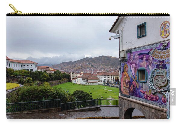Street Scene with Colorful Mural Zip Pouch
