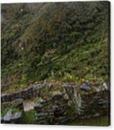 Misty Mountain Ruins Canvas Print