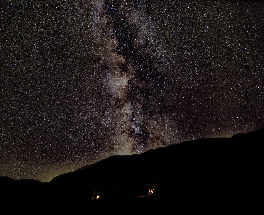 Starry Night Over Mountain Landscape Photograph by Brandon Wichmann