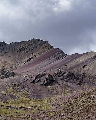 Sky Wall Art featuring the photograph Majestic Andean Mountainscape With Colorful Striations by Brandon Wichmann