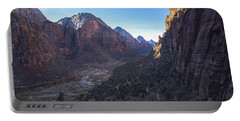 Breathtaking Valley Vista In Zion National Park Portable Battery Charger