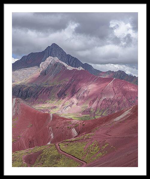 Majestic Colorful Mountain Range Framed Print