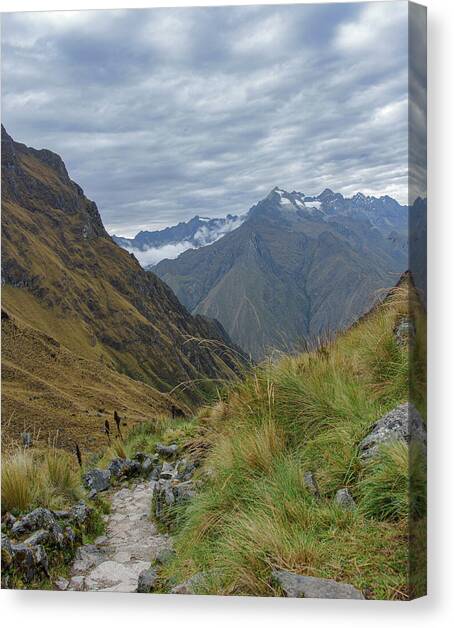 Trail Through Majestic Mountain Landscape to Dead Woman's Pass Canvas Art Print by Brandon Wichmann