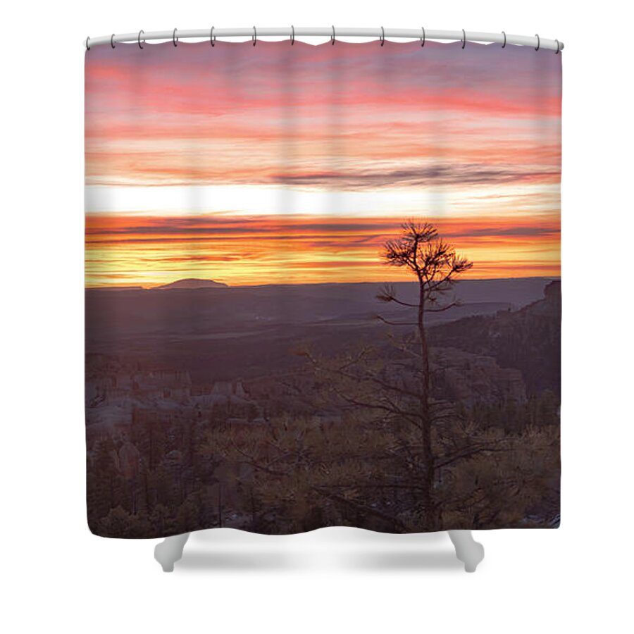 Serene Mountain Sunrise In Bryce Canyon National Park Shower Curtain