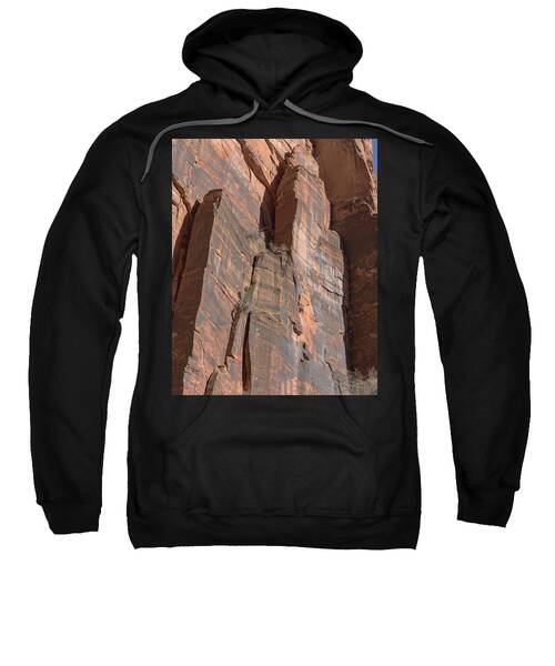 Towering Desert Sandstone Cliffs In Zion National Park Sweatshirt