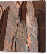 Towering Desert Sandstone Cliffs In Zion National Park Canvas Print