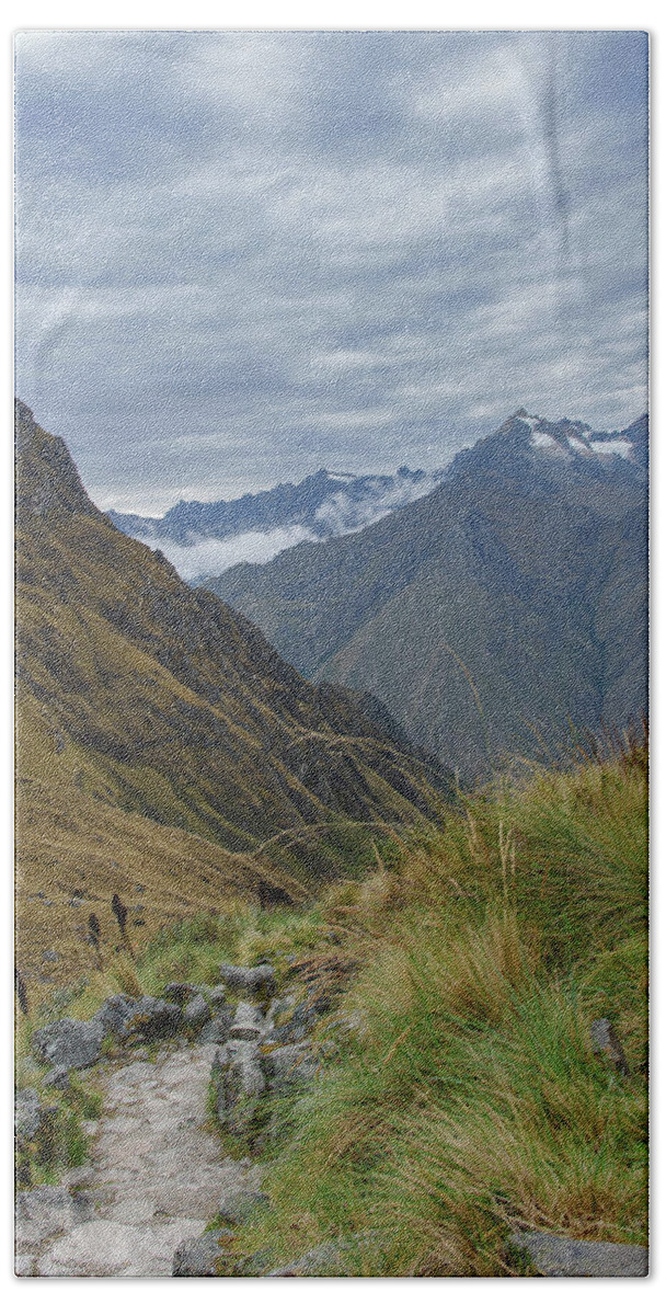 Trail Through Majestic Mountain Landscape To Dead Woman's Pass Hand Towel