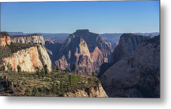 Majestic Mountain Range View Metal Print