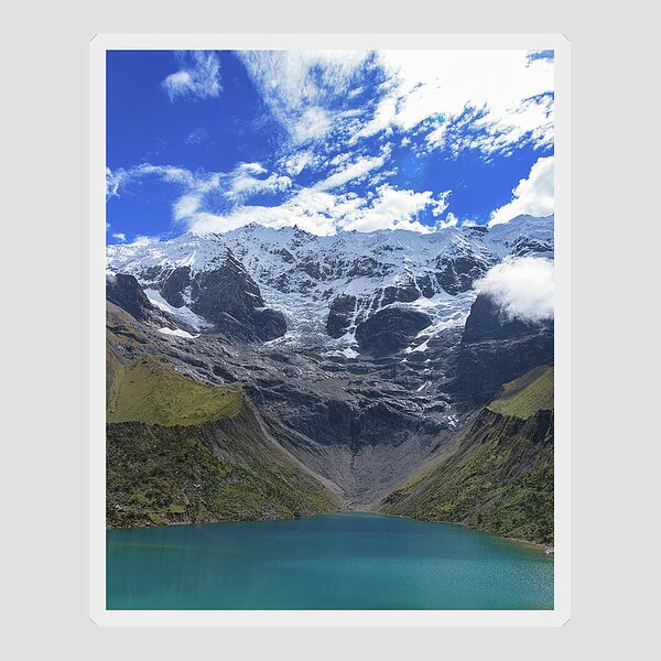 Majestic Mountain Overlooks Humantay Lake Sticker