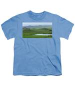 Tranquil Green Hills And Distant Sea Youth T-Shirt