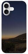 Twilight Comet Over Desert Landscape iPhone Case