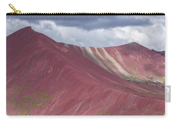 Vibrant Red Mountain Landscape Zip Pouch