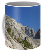 Majestic Mountain Peaks Under Blue Sky Coffee Mug