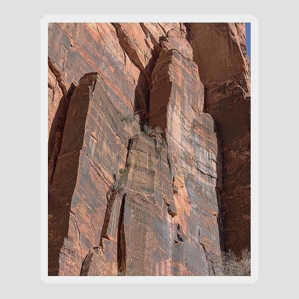 Towering Desert Sandstone Cliffs In Zion National Park Sticker