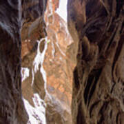 Sunlit Canyon Walls In The Narrows Art Print