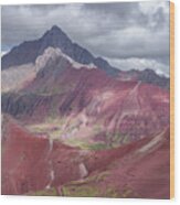 Majestic Colorful Mountain Range Wood Print