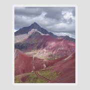 Majestic Colorful Mountain Range Sticker