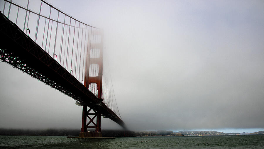 Golden Gate Bridge Disappears into Misty Fog Photograph by Brandon Wichmann