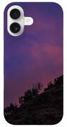 Moonlit Evening Over Silhouetted Hills iPhone Case