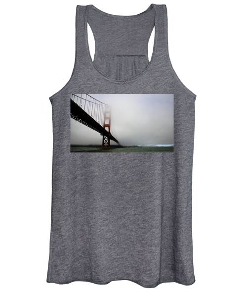 Golden Gate Bridge Disappears Into Misty Fog Women's Tank Top
