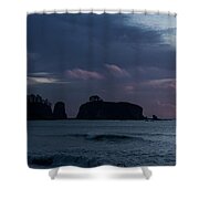 Serene Coastal Sunset with Cliffs Shower Curtain