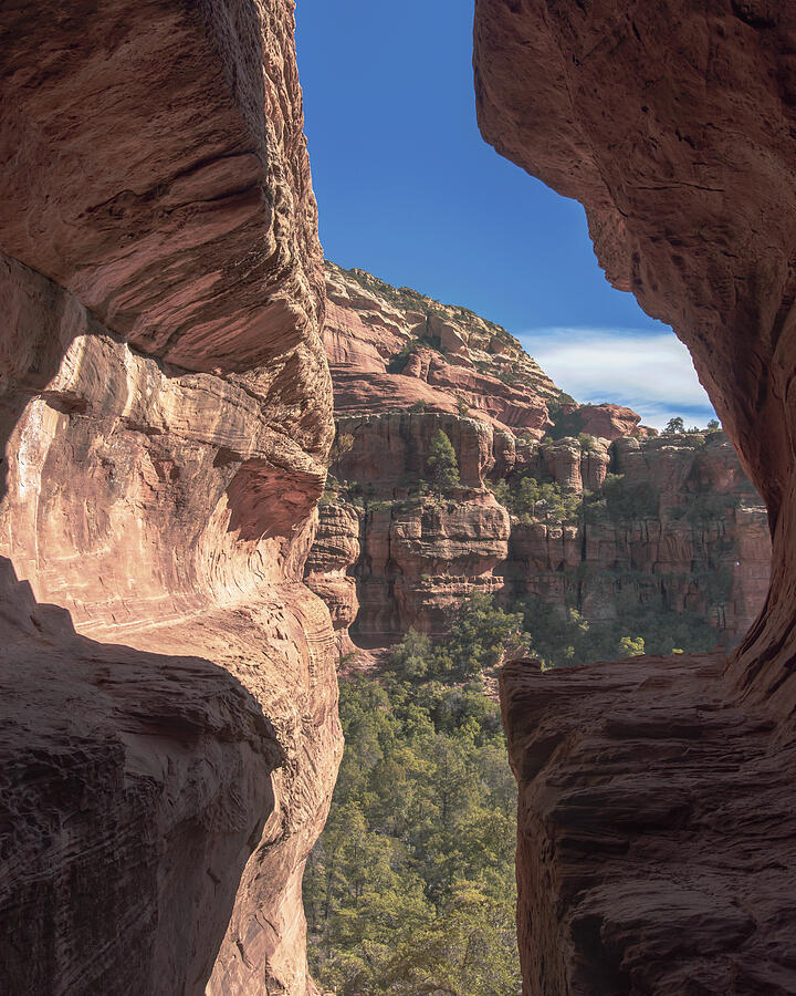 Canyon View Framed by Rocky Cliffs Photograph by Brandon Wichmann
