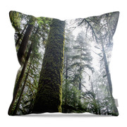 Majestic Forest Canopy In Olympic National Park Throw Pillow