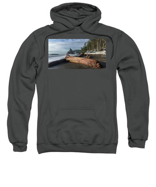 Driftwood on a Pebbled Beach Sweatshirt