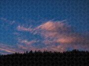 Twilight Over Forested Horizon Jigsaw Puzzle