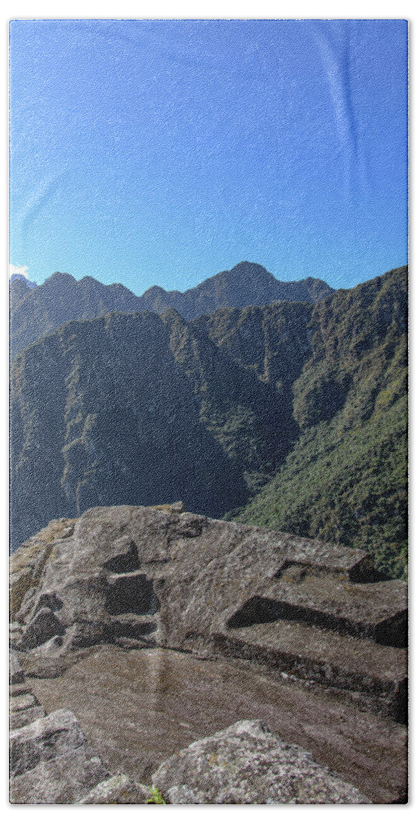 Majestic Mountain Views At Machu Picchu Bath Towel