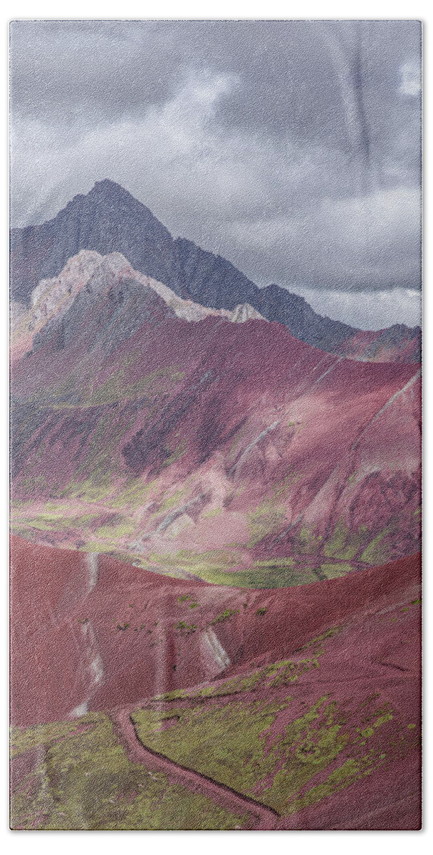 Majestic Colorful Mountain Range Hand Towel