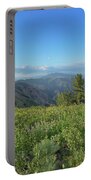Mountain View with Wildflowers Portable Battery Charger