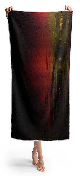 Mesmerizing Northern Lights Display Beach Towel by Brandon Wichmann