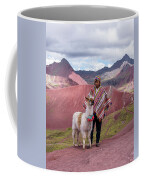 Peruvian Scene With Red Valley And Llama Coffee Mug
