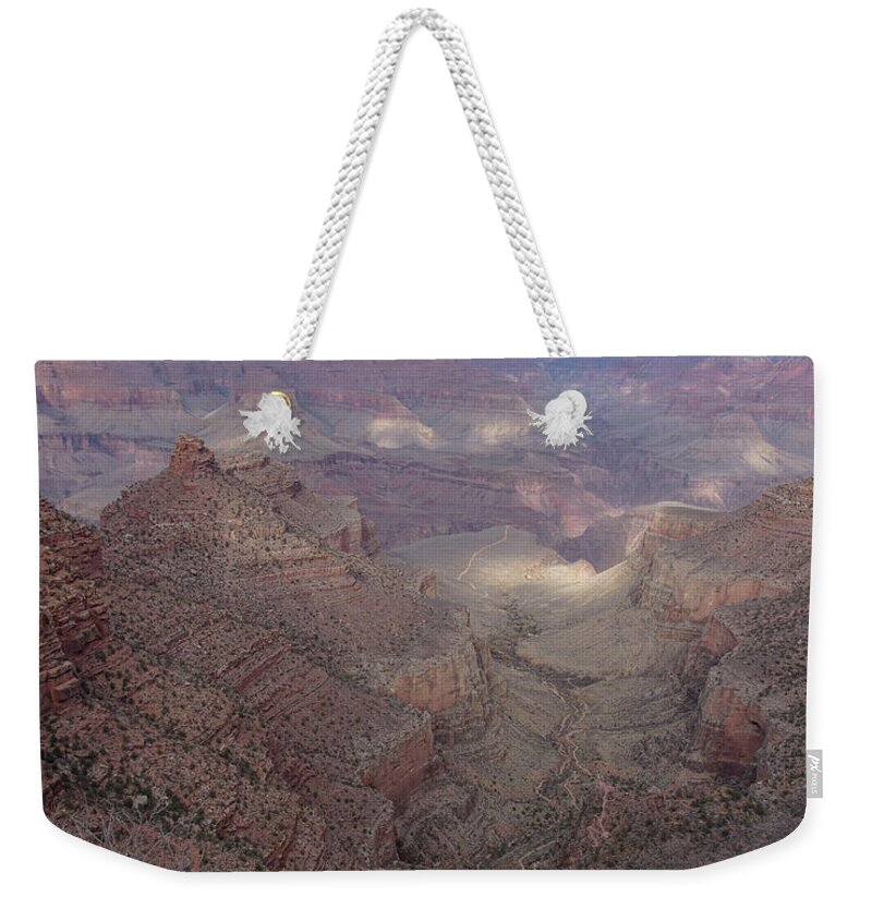 Majestic Grand Canyon Overlook Under Azure Sky Weekender Tote Bag